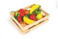 Kuchnia drewniana z dźwiękiem + owoce/warzywa